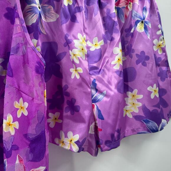 Secret Treasures Purple Floral PJ set - Picture 4 of 6